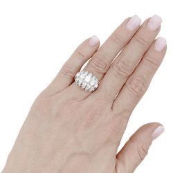 Bague Pavée MELLERIO en platine et diamants - Castafiore
