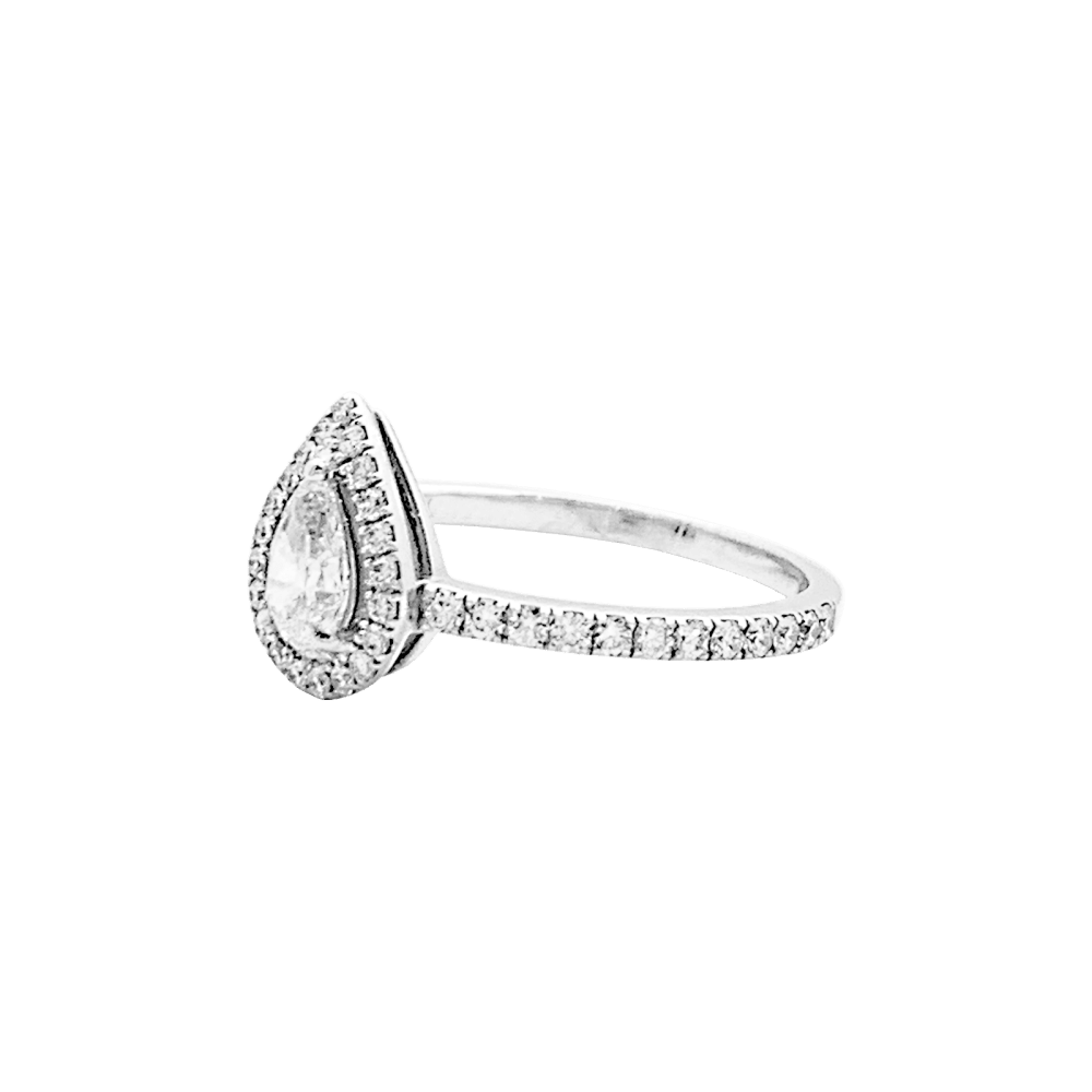 Bague Pavée MESSIKA "M - Love" en or blanc et diamants - Castafiore
