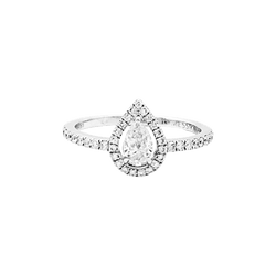 Bague Pavée MESSIKA "M - Love" en or blanc et diamants - Castafiore