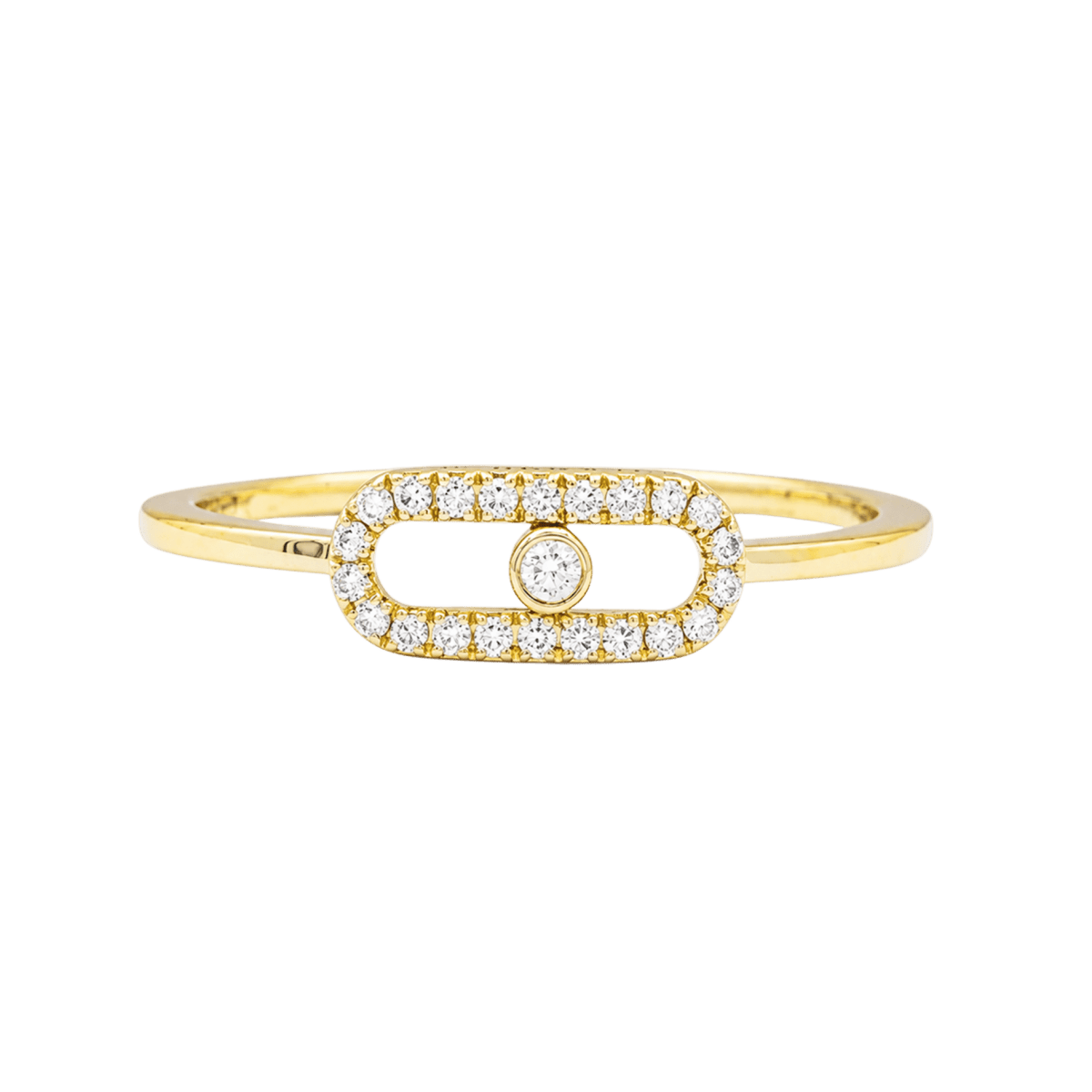 Bague Pavée MESSIKA "Move Uno Pavée" en or jaune et diamants - Castafiore