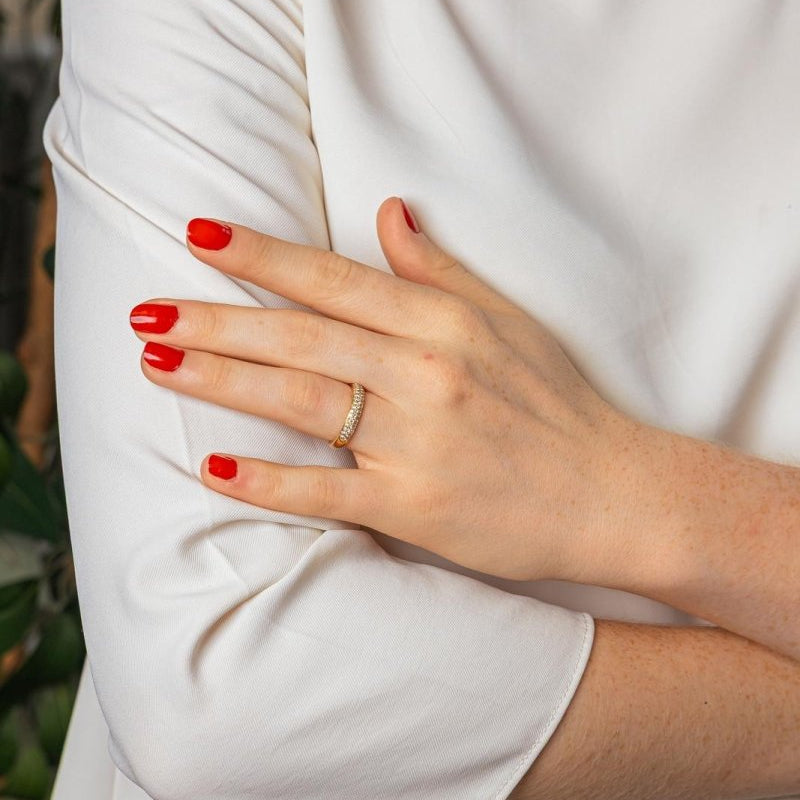 Bague Pavée Or jaune Diamant - Castafiore