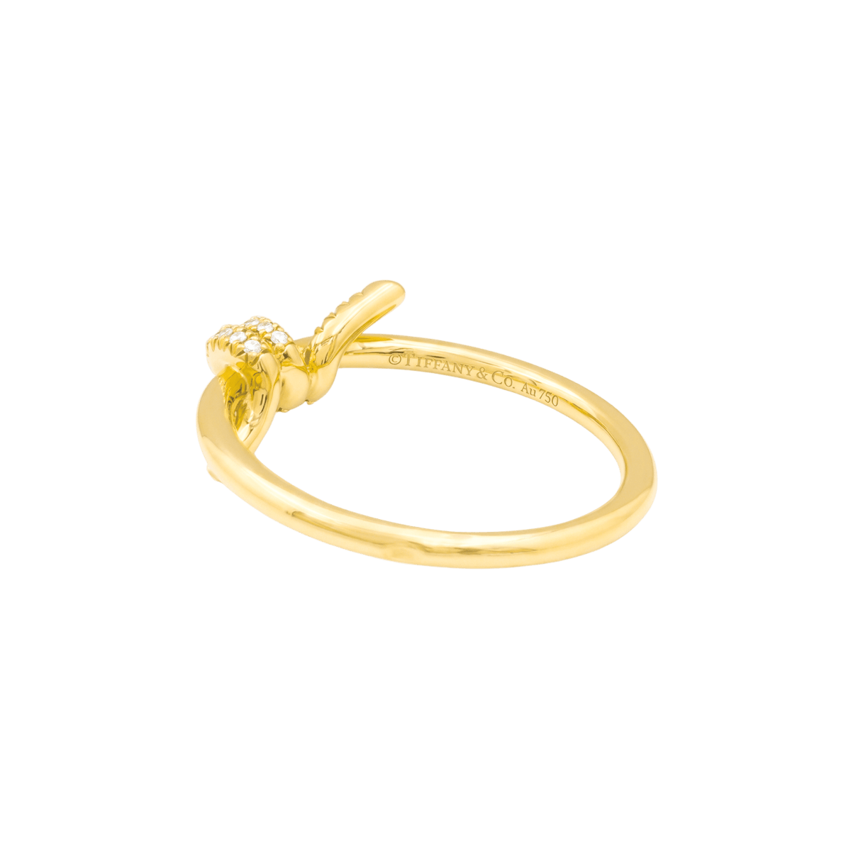 Bague Pavée TIFFANY & CO. "Knot" en or jaune et diamants - Castafiore