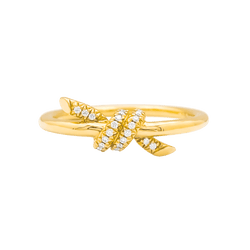 Bague Pavée TIFFANY & CO. "Knot" en or jaune et diamants - Castafiore