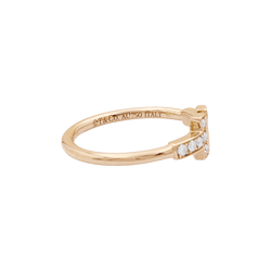 Bague Pavée TIFFANY & CO "Wire" en or rose et diamants - Castafiore