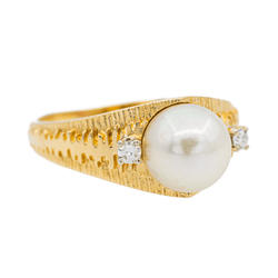 Bague Perle Or jaune Perle - Castafiore