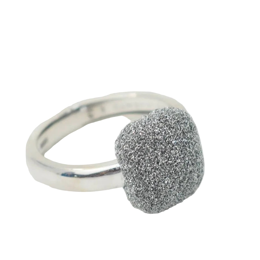 Bague Pesavento satinée en or blanc - Castafiore