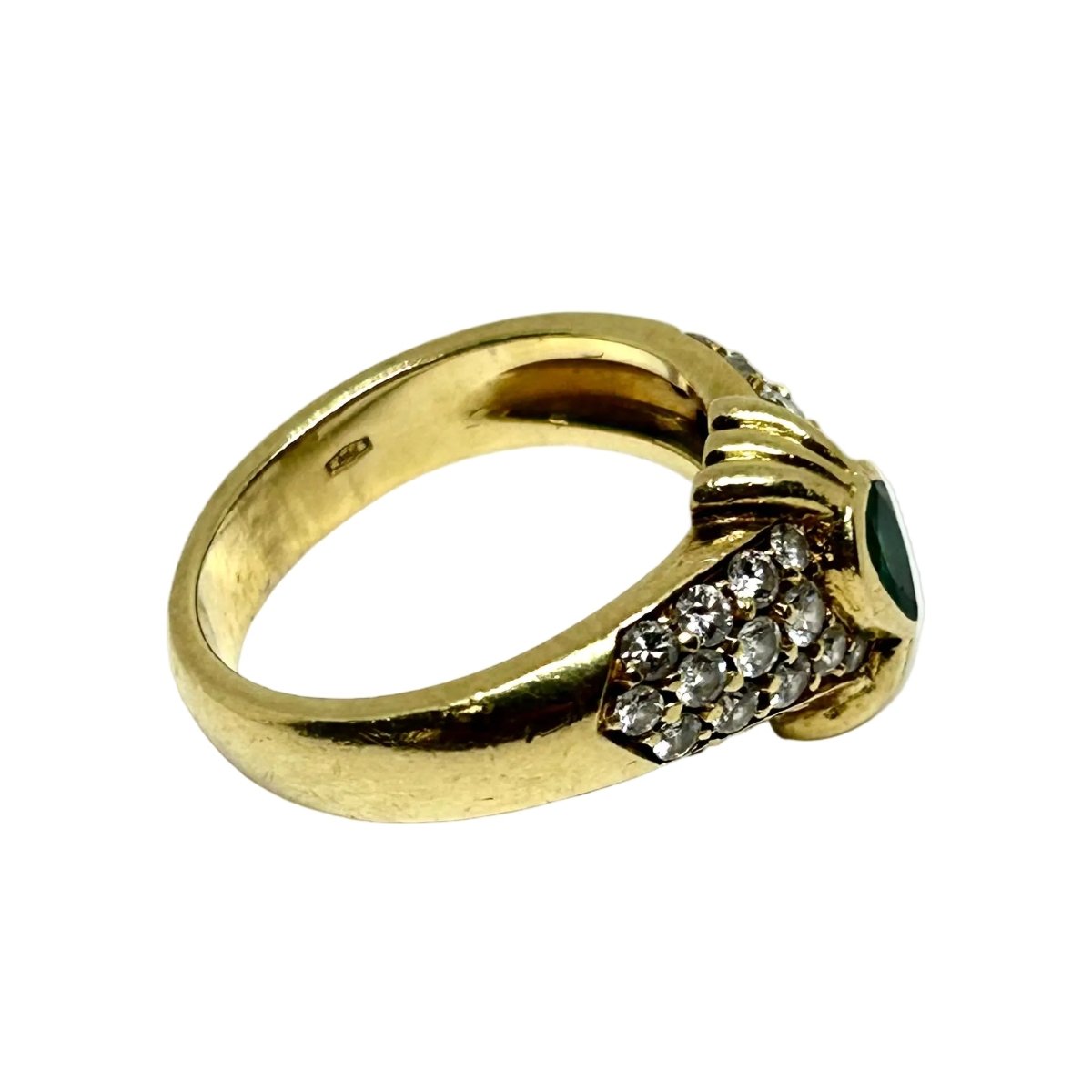 Bague PIAGET en or jaune, émeraude et diamants - Castafiore