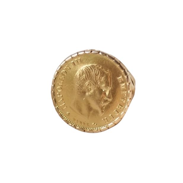 Bague pièce Napoléon 10 Francs en or - Castafiore