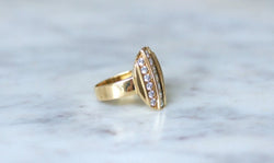 Bague Plaque Diamants Or Jaune - Castafiore