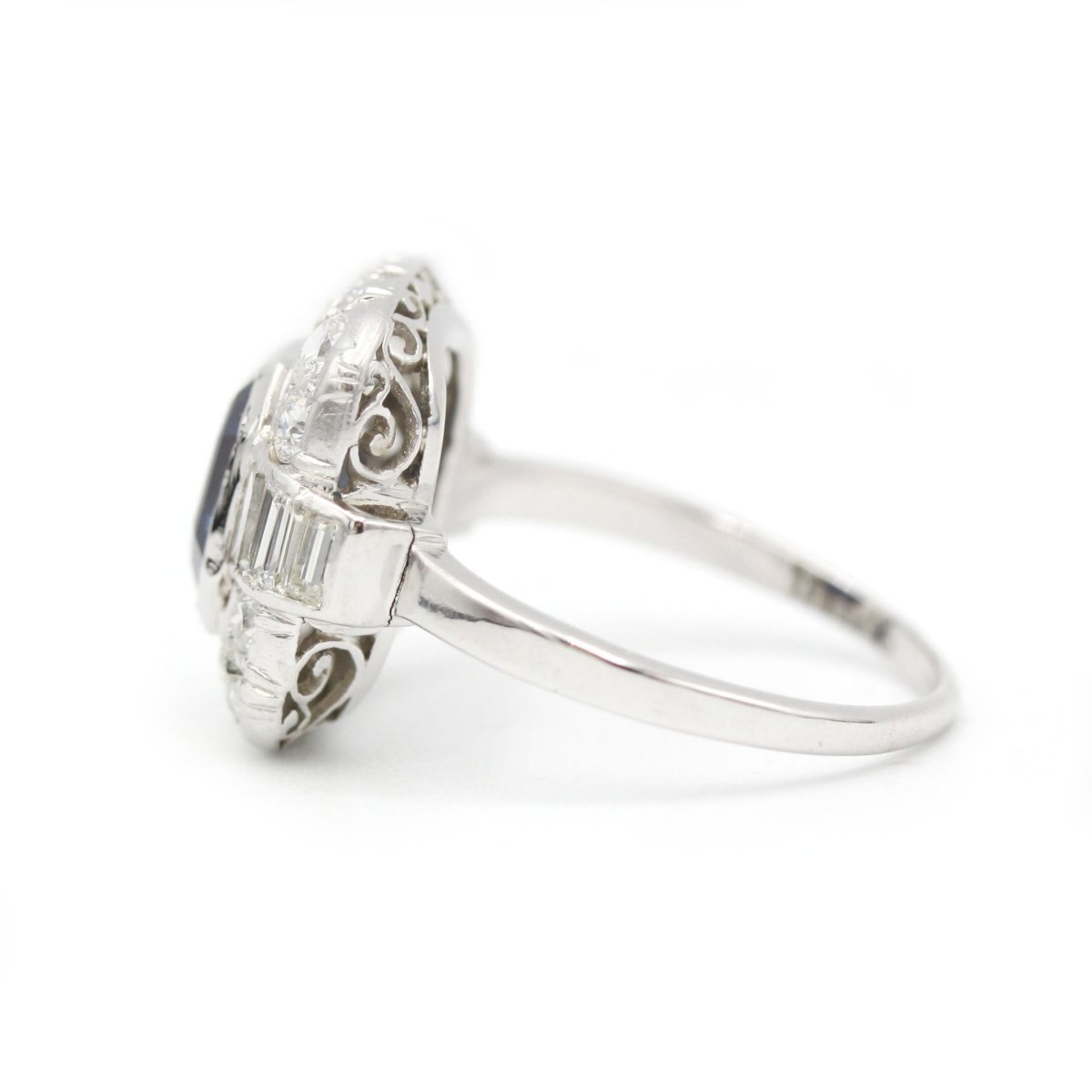 Bague - Platine, Diamants & Saphir - Castafiore