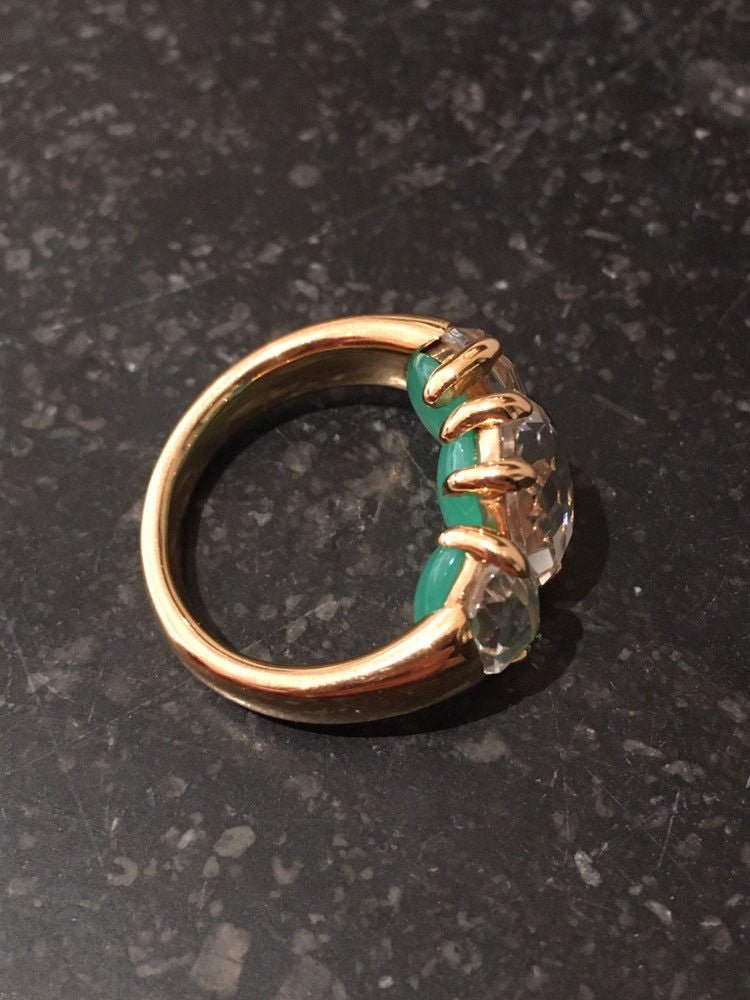 Bague POMELLATO Capri en or jaune et cristal de roche - Castafiore