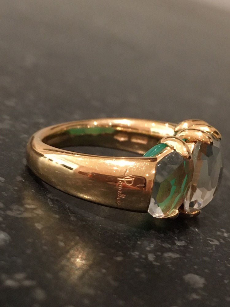 Bague POMELLATO Capri en or jaune et cristal de roche - Castafiore