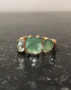 Bague POMELLATO Capri en or jaune et cristal de roche - Castafiore