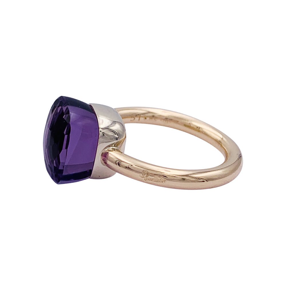 Bague Pomellato, collection "Nudo Classic", or rose et améthyste. - Castafiore