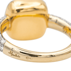 Bague POMELLATO "Nudo" en or rose, or blanc, topaze et diamants - Castafiore
