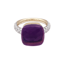 Bague Pomellato, "Nudo Maxi", améthyste, diamants, deux ors. - Castafiore