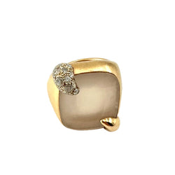 Bague POMELLATO, "Ritratto" en or jaune et quartz blanc - Castafiore