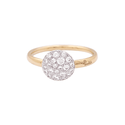Bague POMELLATO "Sabbia" en or rose et blanc, diamants. - Castafiore