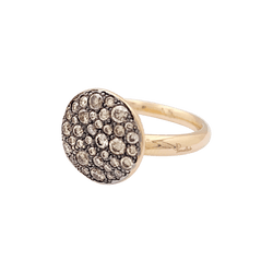 Bague Pomellato "Sabbia" or rose et noirici, diamants bruns. - Castafiore