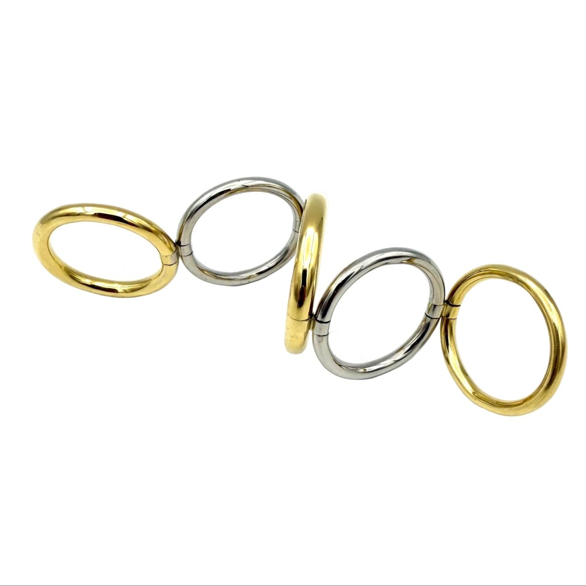Bague POMELLATO "Tubolare" en or blanc et or jaune - Castafiore