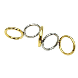 Bague POMELLATO "Tubolare" en or blanc et or jaune - Castafiore
