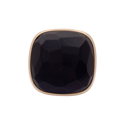 Bague Pomellato "Victoria", or rose, jais. - Castafiore