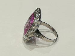 Bague Pompadour Art Déco Diamants - Castafiore