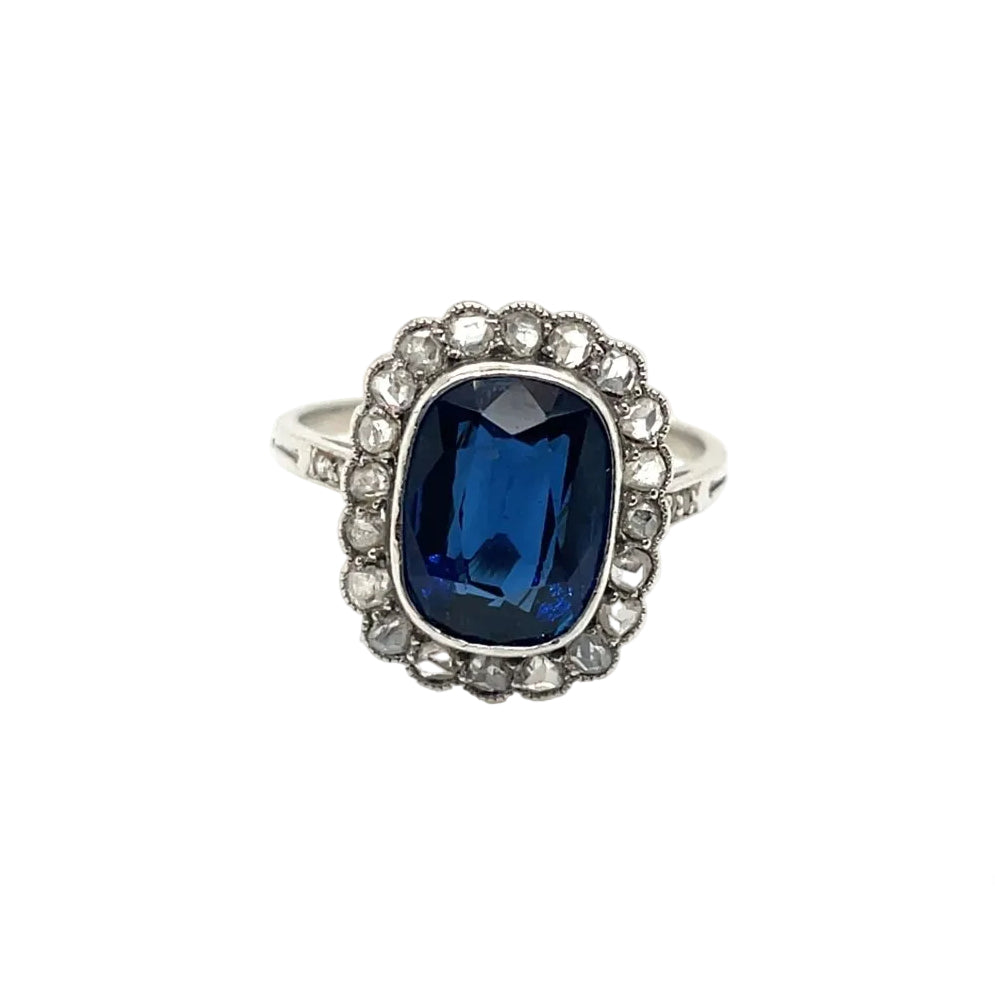 Bague POMPADOUR Art déco en or blanc et diamants - Castafiore