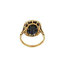 Bague Pompadour Belle en or jaune, or blanc, saphir et diamants - Castafiore