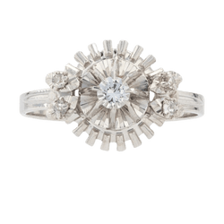 Bague Pompadour en or blanc et saphirs - Castafiore
