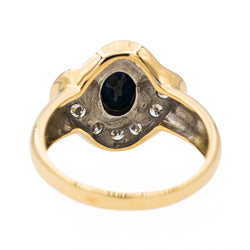 Bague Pompadour en or jaune et saphir - Castafiore