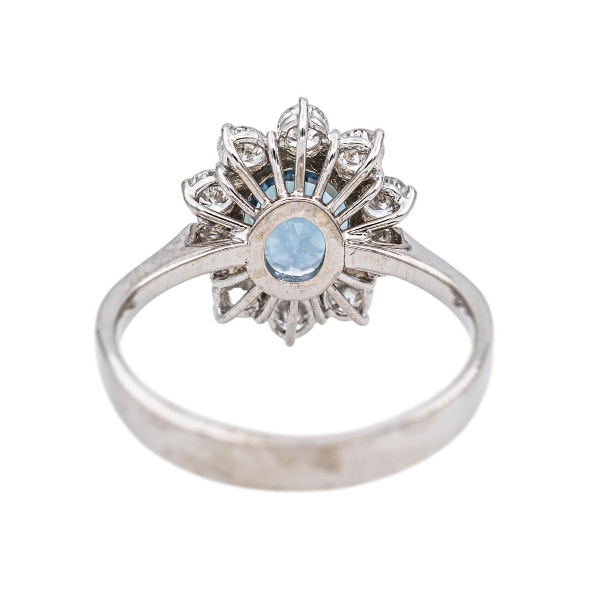 Bague Pompadour Or blanc Saphir - Castafiore