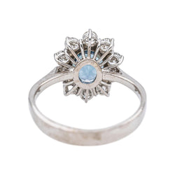 Bague Pompadour Or blanc Saphir - Castafiore