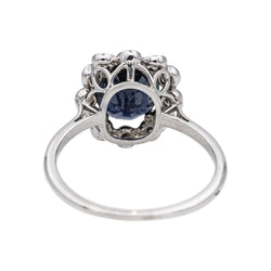Bague Pompadour Or blanc Saphir - Castafiore