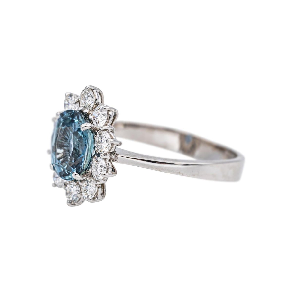 Bague Pompadour Or blanc Saphir - Castafiore