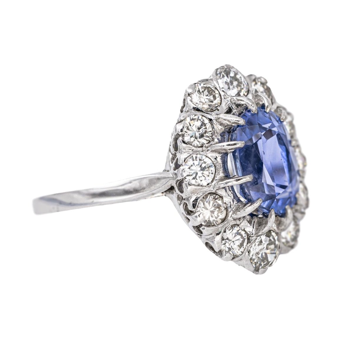 Bague Pompadour Or blanc Saphir - Castafiore
