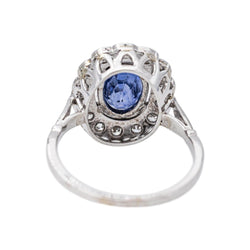 Bague Pompadour Or blanc Saphir - Castafiore