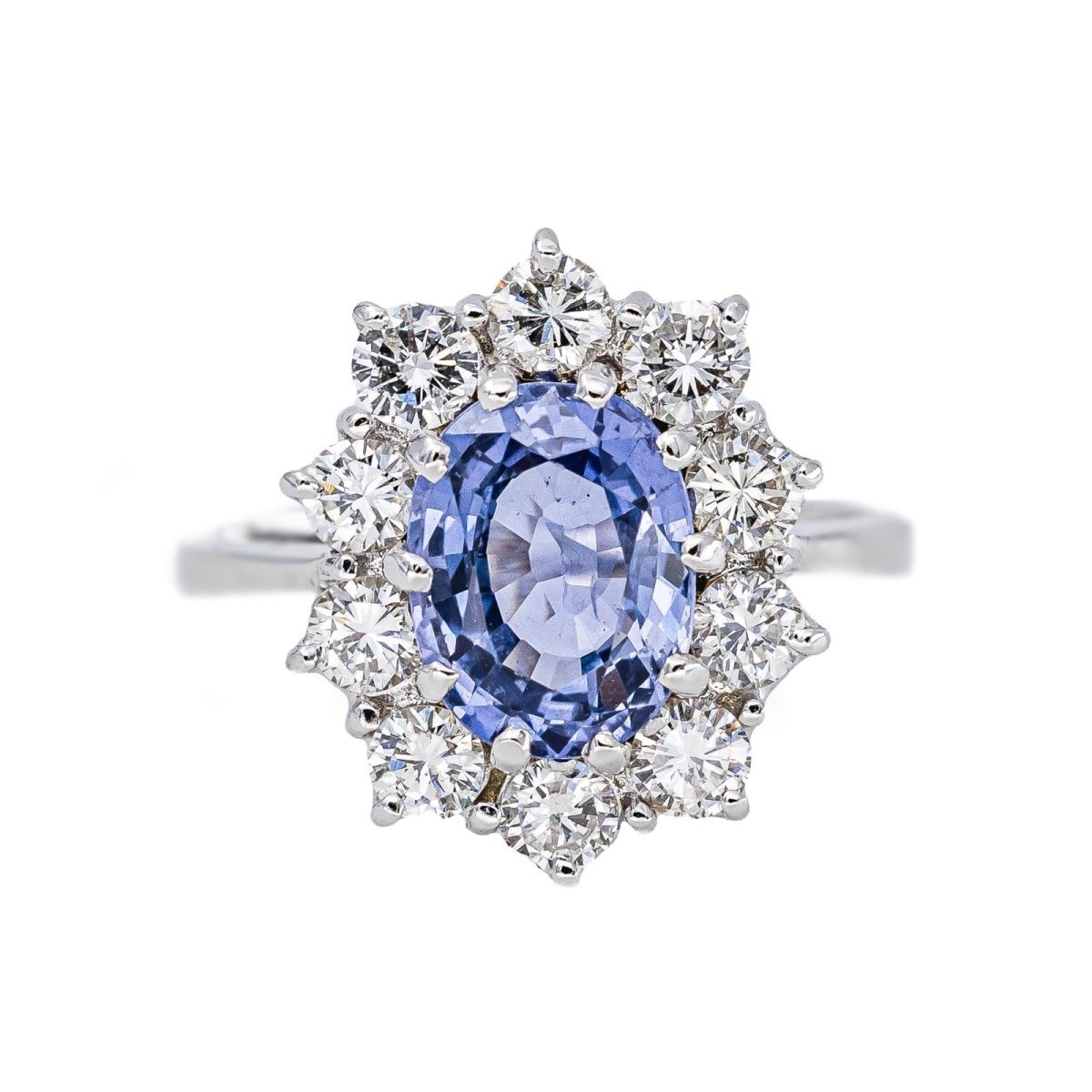 Bague Pompadour Or blanc Saphir - Castafiore