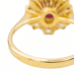 Bague Pompadour Or jaune Rubis - Castafiore