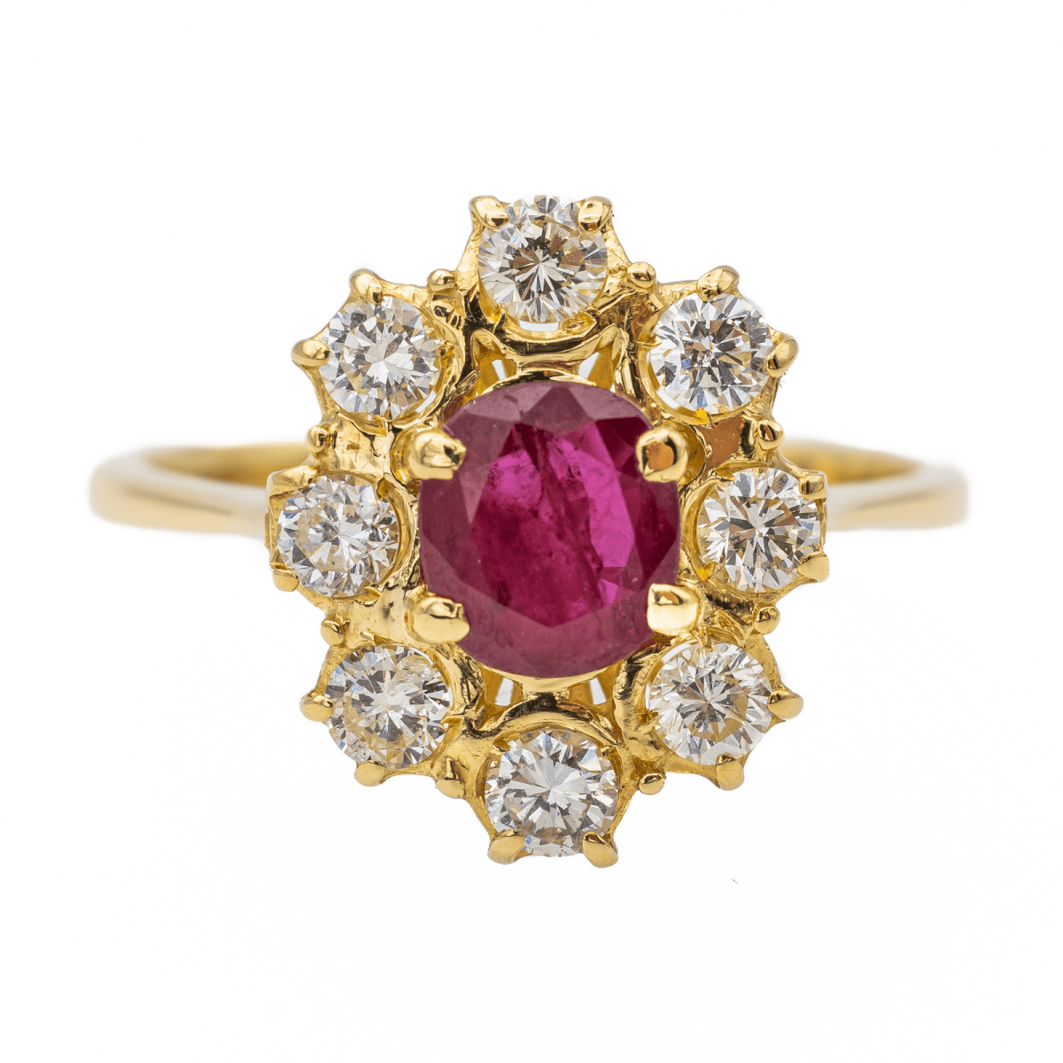 Bague Pompadour Or jaune Rubis - Castafiore