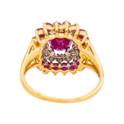 Bague Pompadour Or jaune Rubis - Castafiore