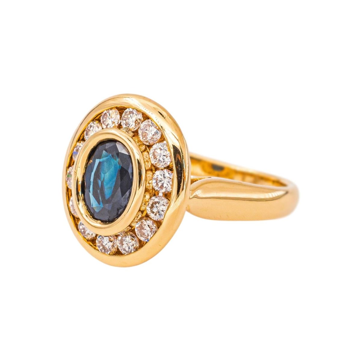 Bague Pompadour Or jaune Saphir - Castafiore