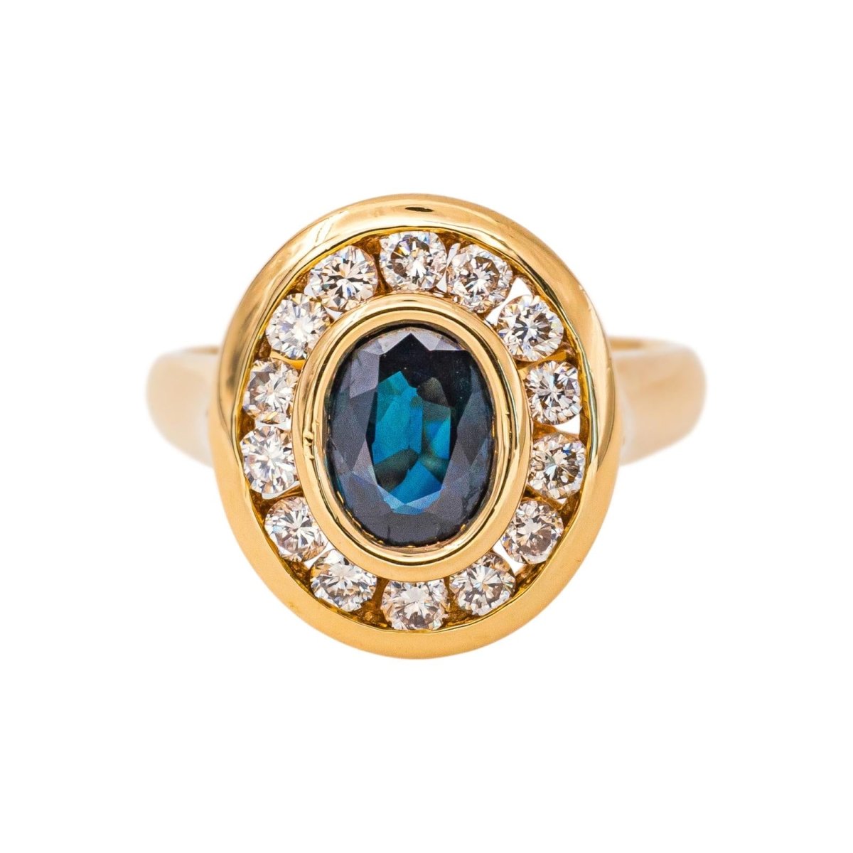 Bague Pompadour Or jaune Saphir - Castafiore