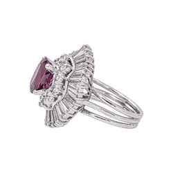 Bague Pompadour Platine Rubis - Castafiore