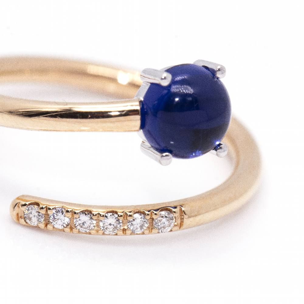 Bague RAY en saphir et or - Castafiore