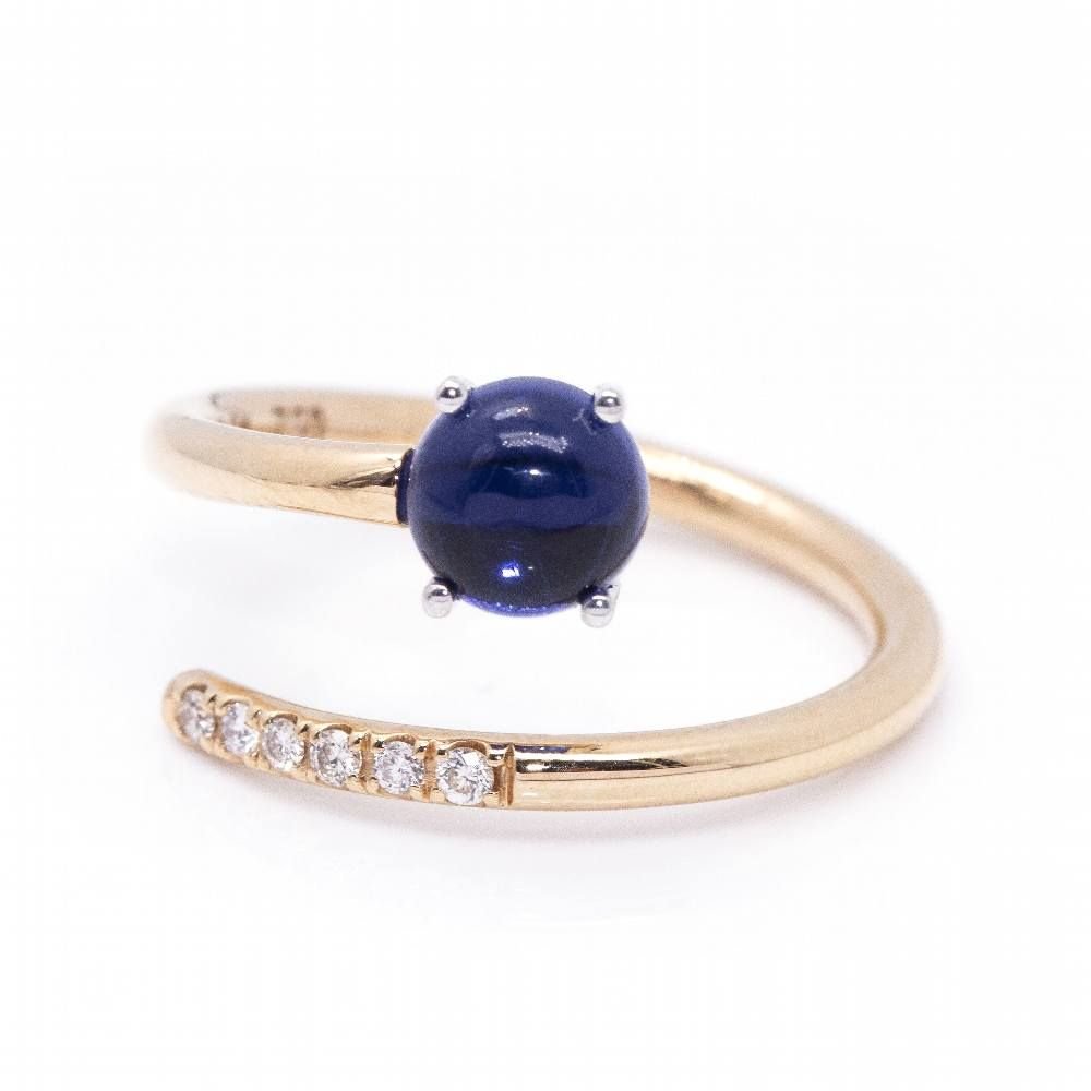 Bague RAY en saphir et or - Castafiore