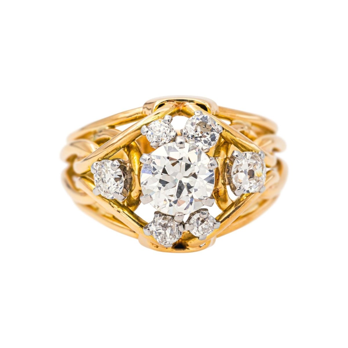 Bague Rétro Or blanc Diamant - Castafiore