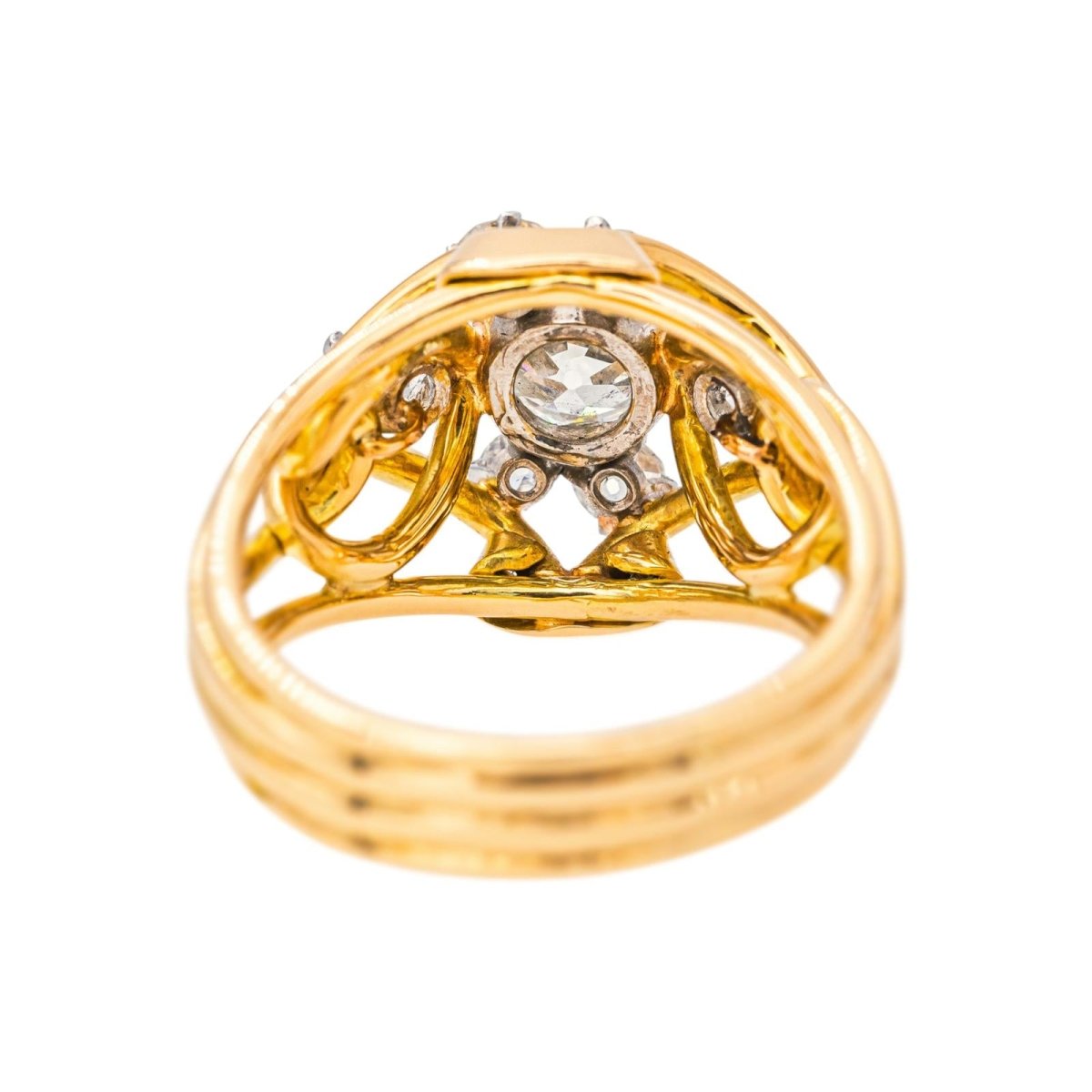 Bague Rétro Or blanc Diamant - Castafiore