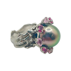 Bague ROLAND SCHAD en or blanc perle - Castafiore