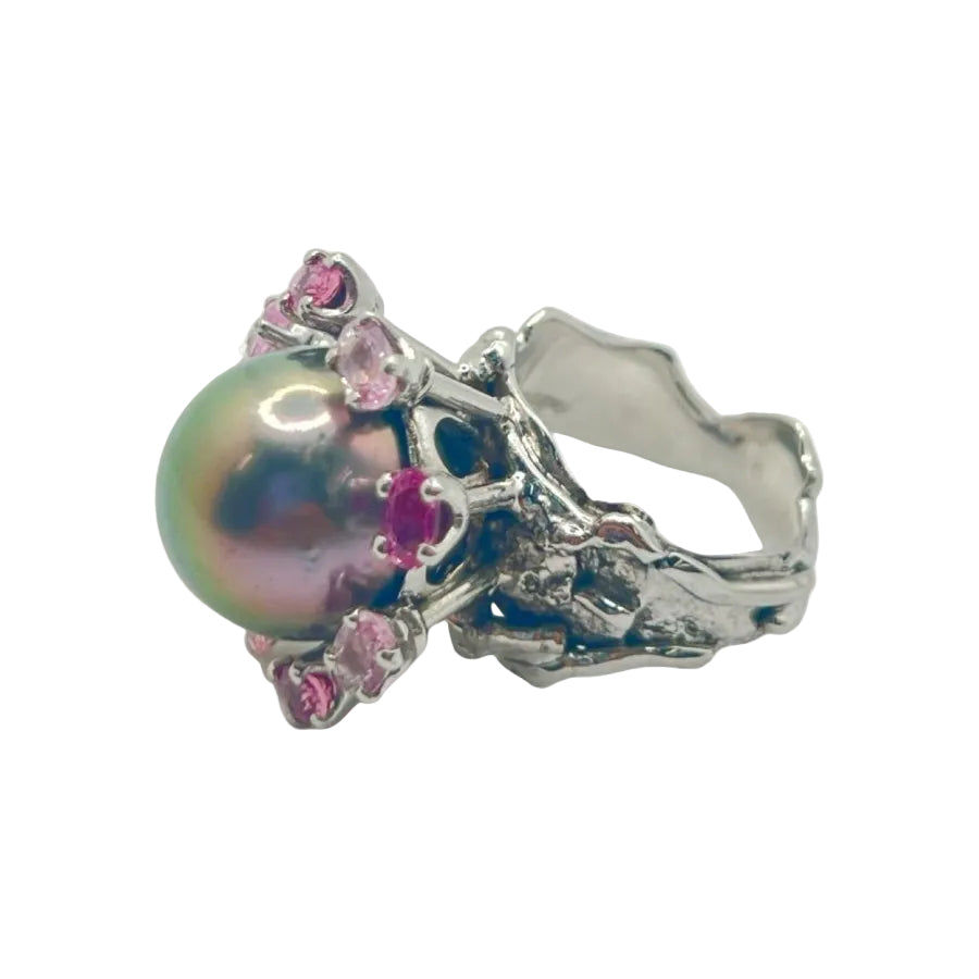 Bague ROLAND SCHAD en or blanc perle - Castafiore